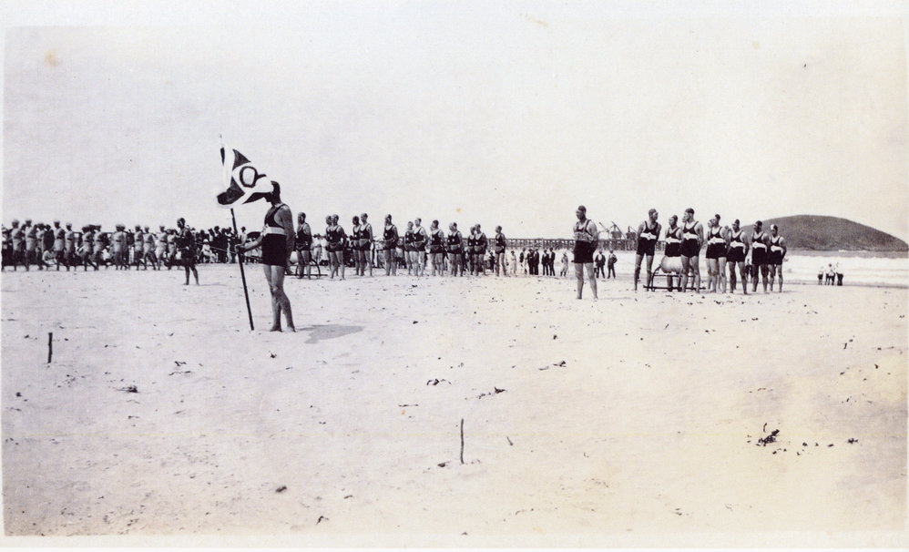 Surf Lifesaving carnival on Jetty Beach, 1920s