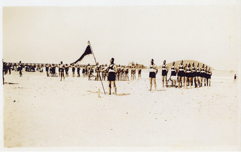 Surf Lifesaving carnival on Jetty Beach, 1920s