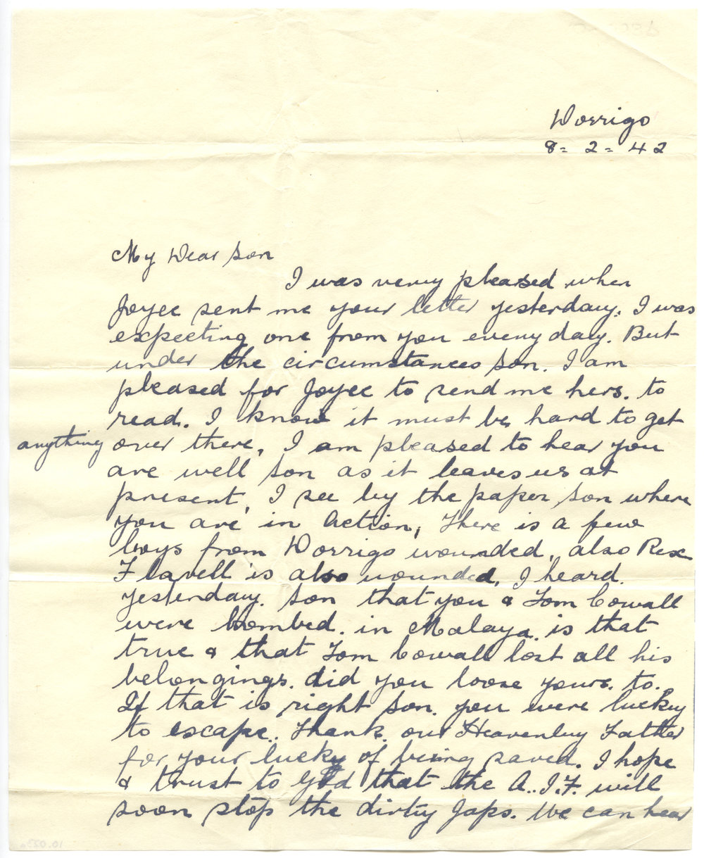 Letter from Ivy Short, 8 February 1942