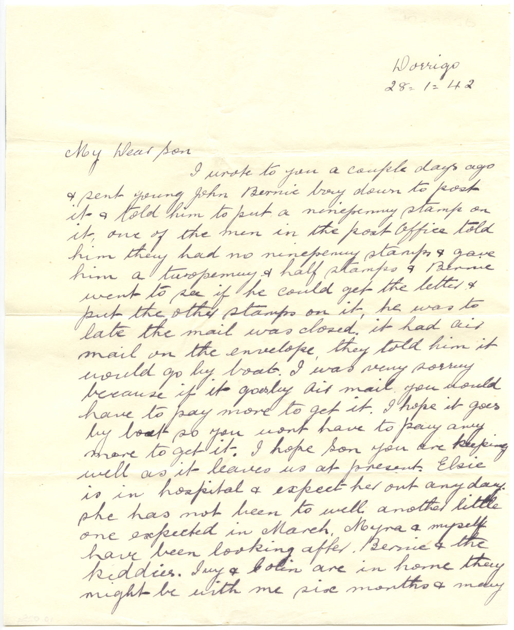 Letter from Ivy Short, 28 January 1942