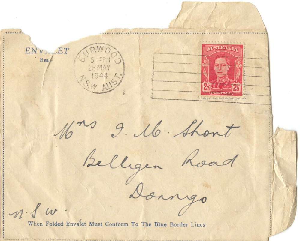 Envelet from Joyce Short, 26 May 1944