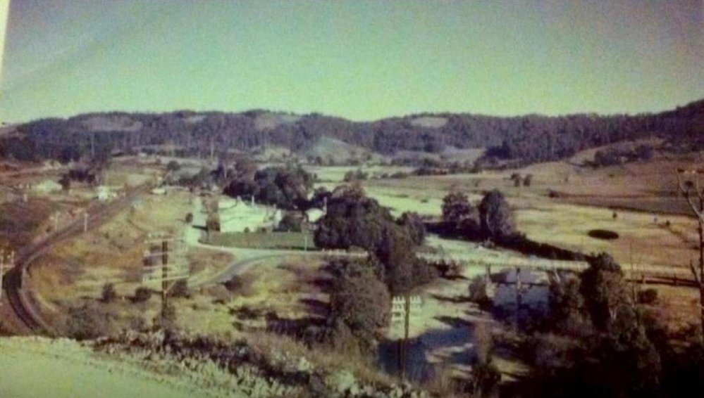 Railway line and bridge at Lowanna