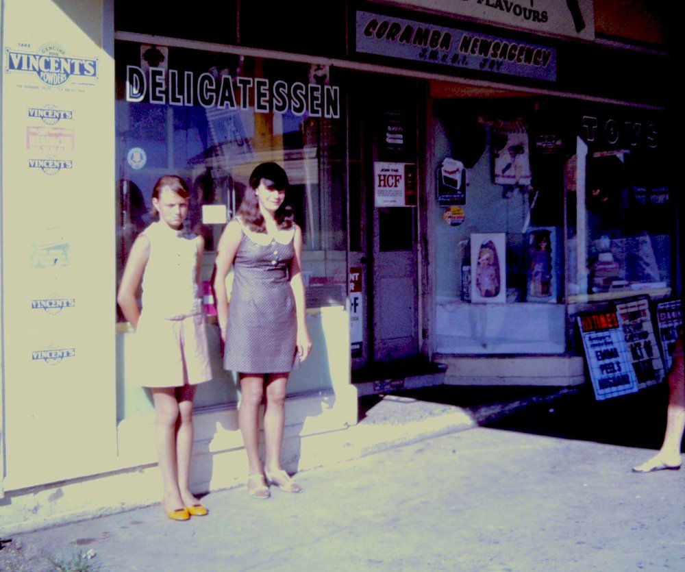 Outside the Coramba shop