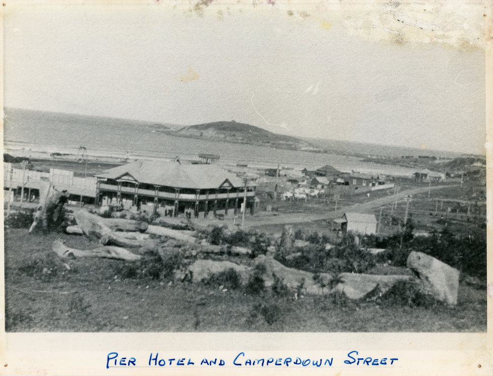 A rooftop view to Muttonbird Island, c. 1920