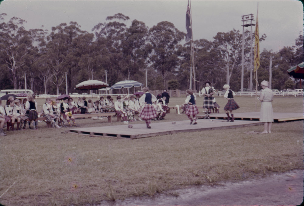 Highland dancers at Coffs Harbour Showground, 1961