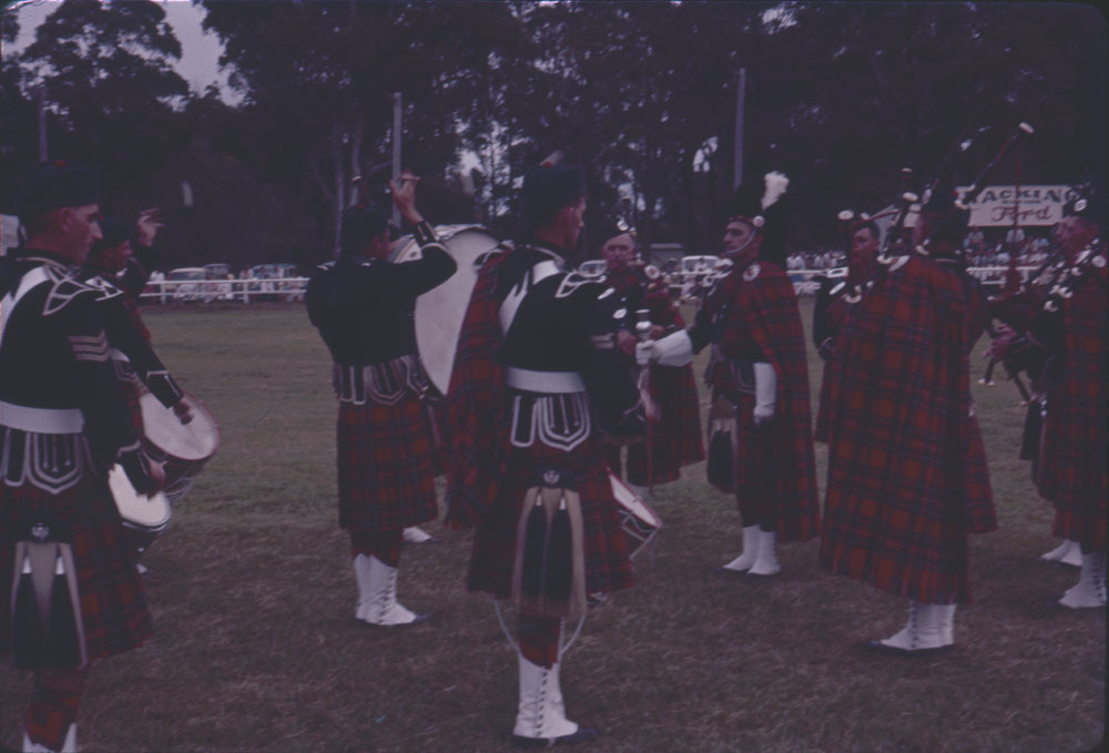 Pipe Band, Coffs Harbour Showground, 1961