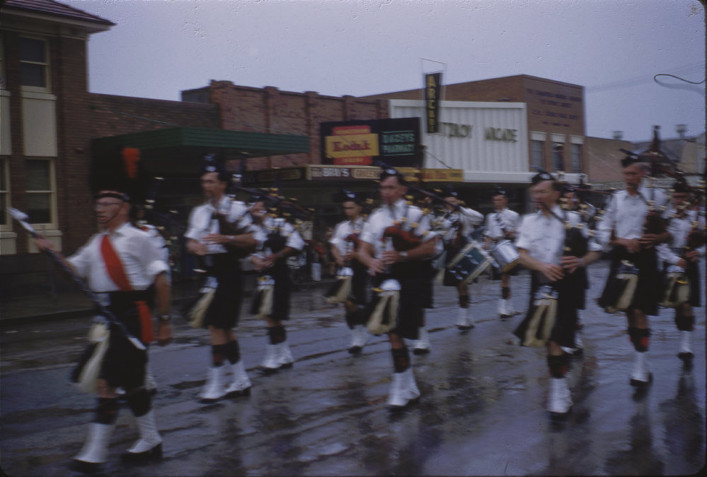 Pipe Band, Coffs Harbour Pipe Band Centenary Parade, 1961