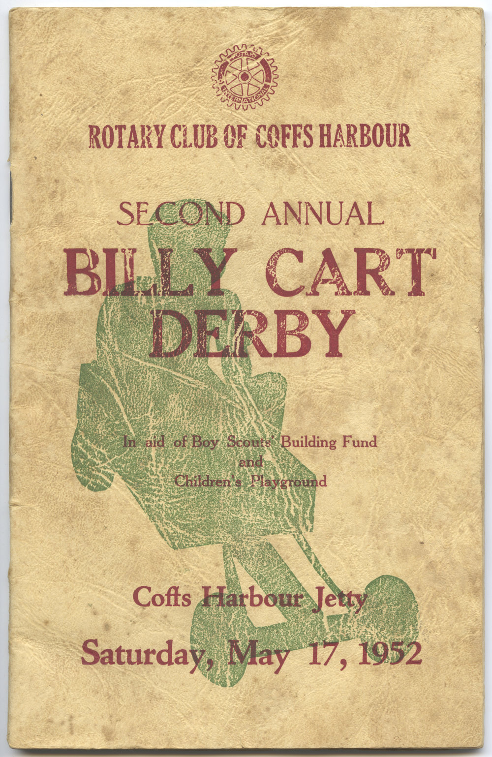 Billy Cart Derby programme, 17 May 1952