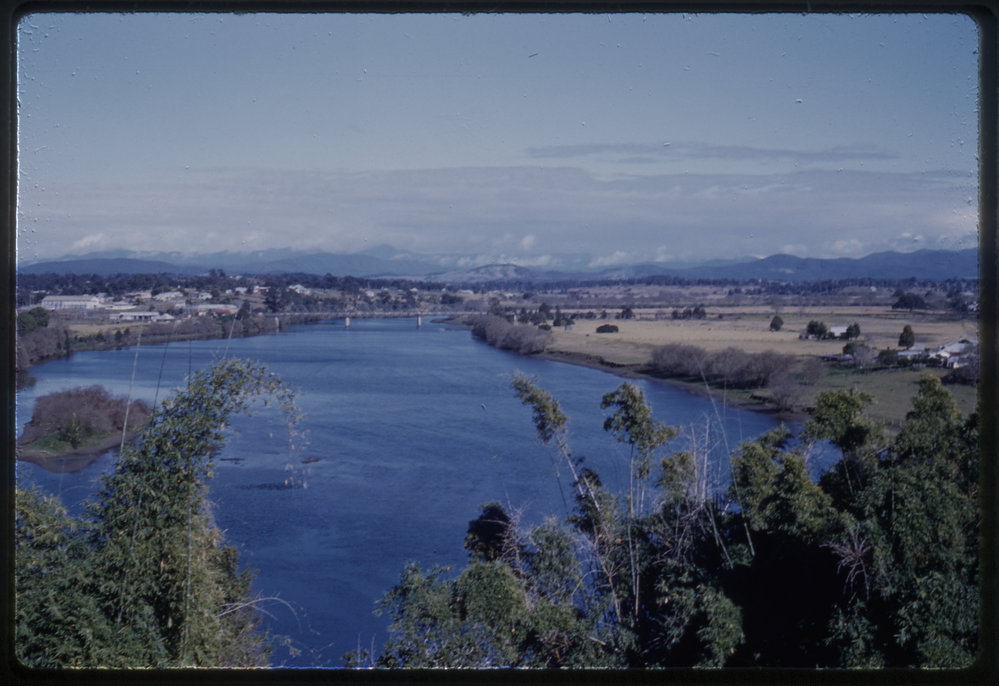 Railway bridge over river, c. 1959