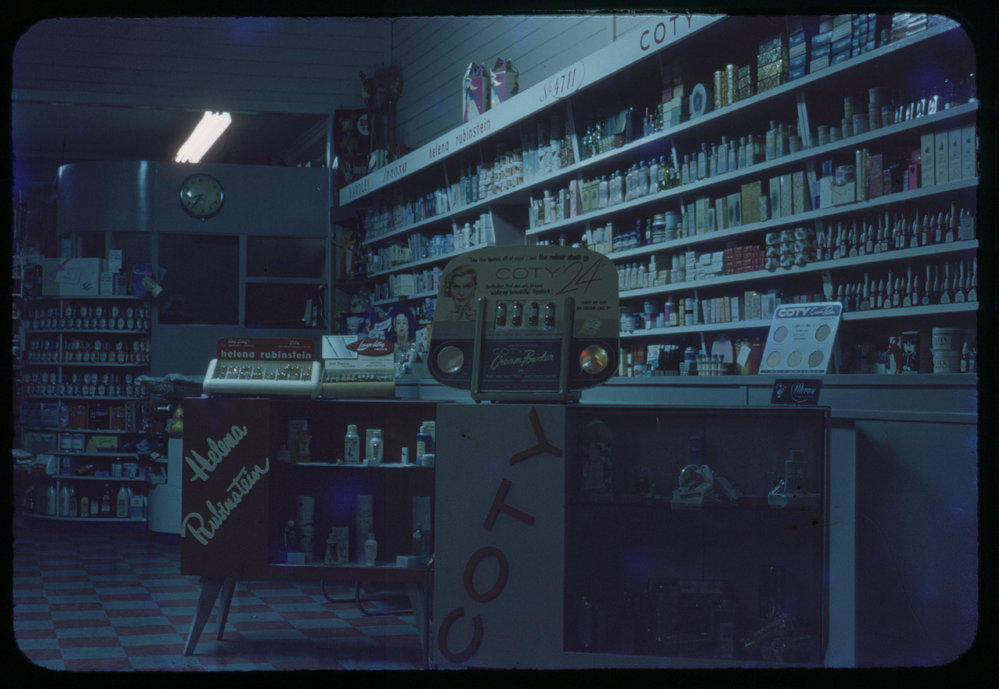 Forsyth's Pharmacy interior, c. 1960s