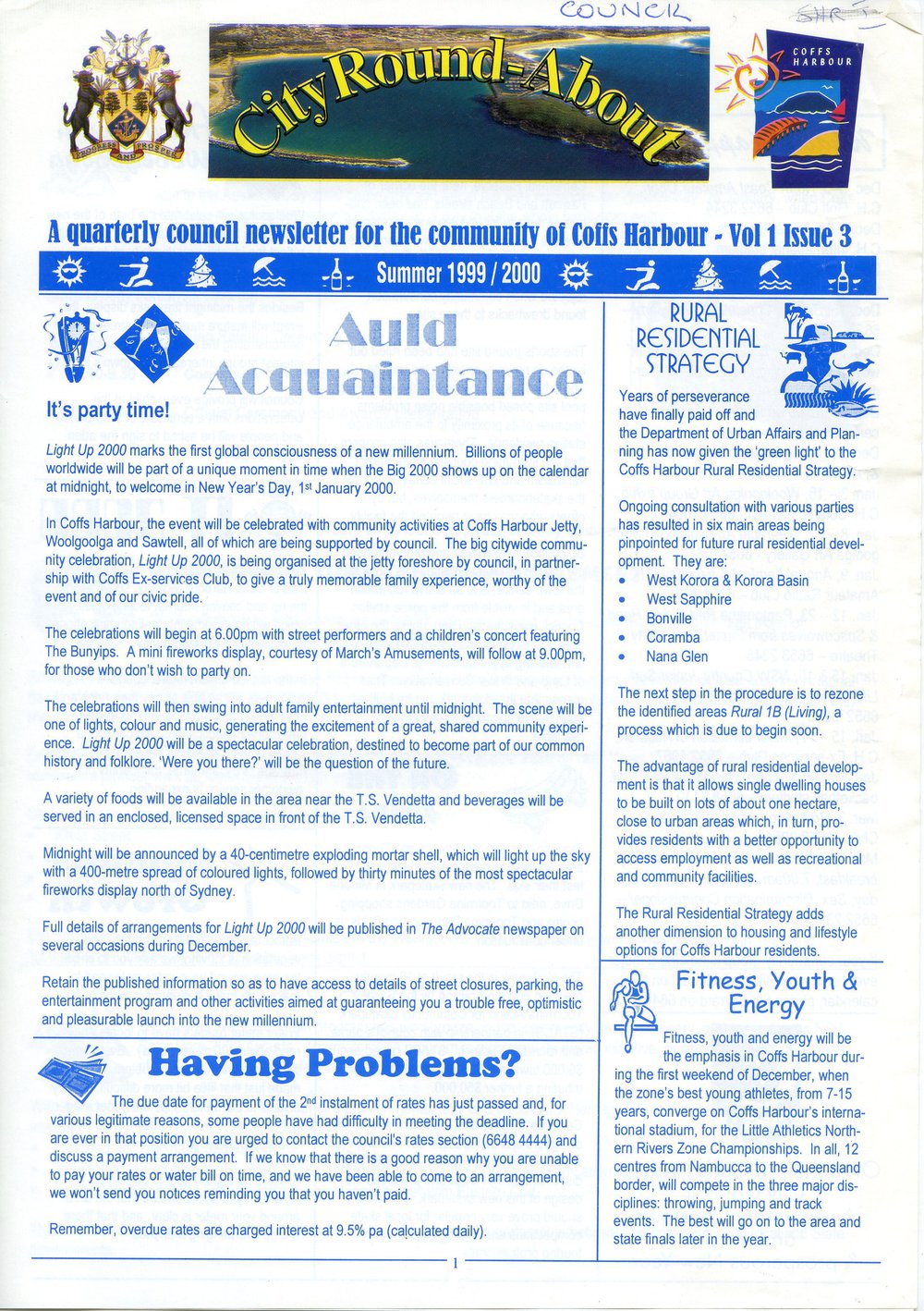 City Round-About, Volume 1, Issue 3, Summer 1999 - 2000