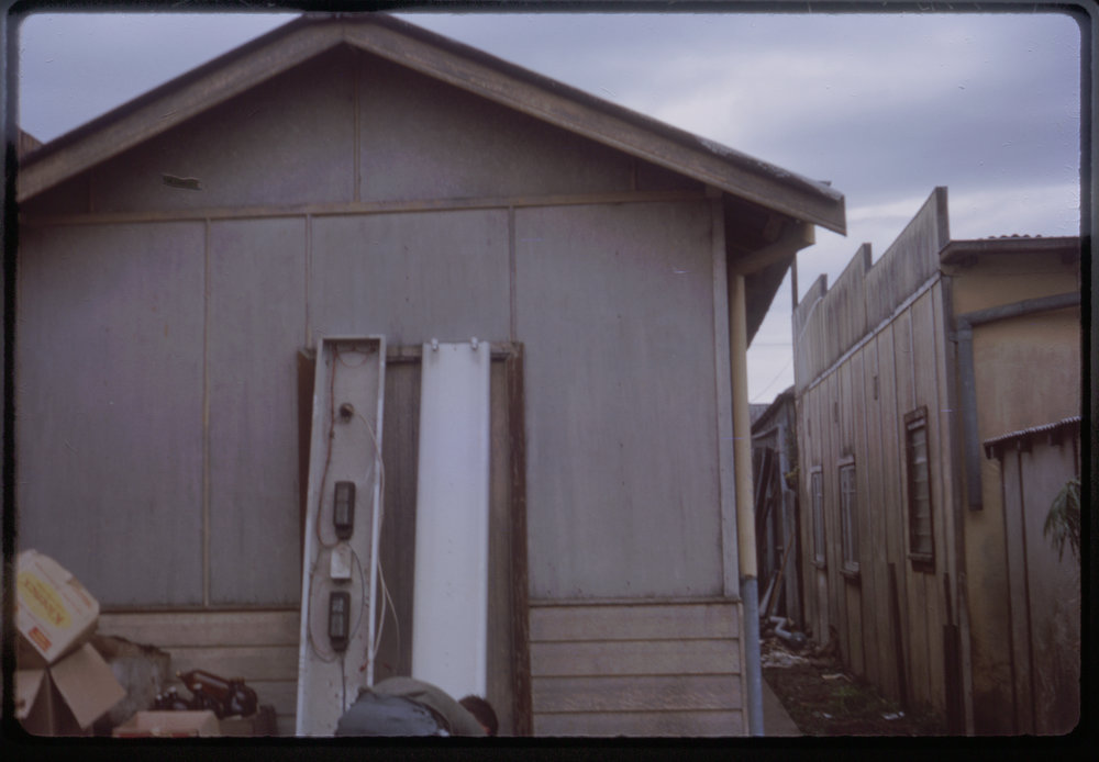 Shed behind Forsyth's Pharmacy, c. 1964