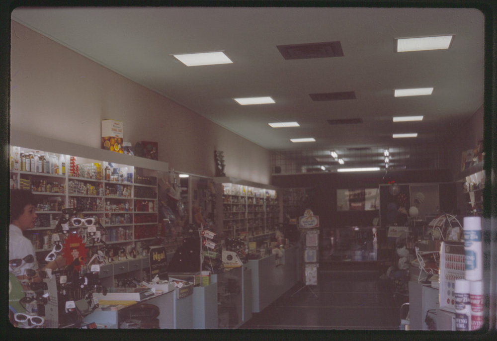 Interior of Forsyth's Pharmacy, c. 1964