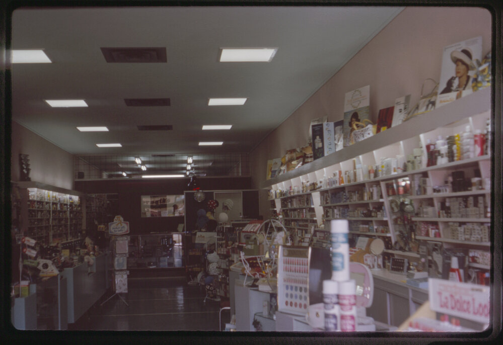 Interior of Forsyth's Pharmacy, c. 1964