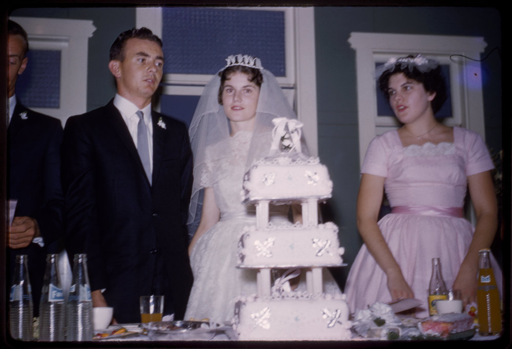 Bride, Groom &amp; Bridesmaid, c. 1960s