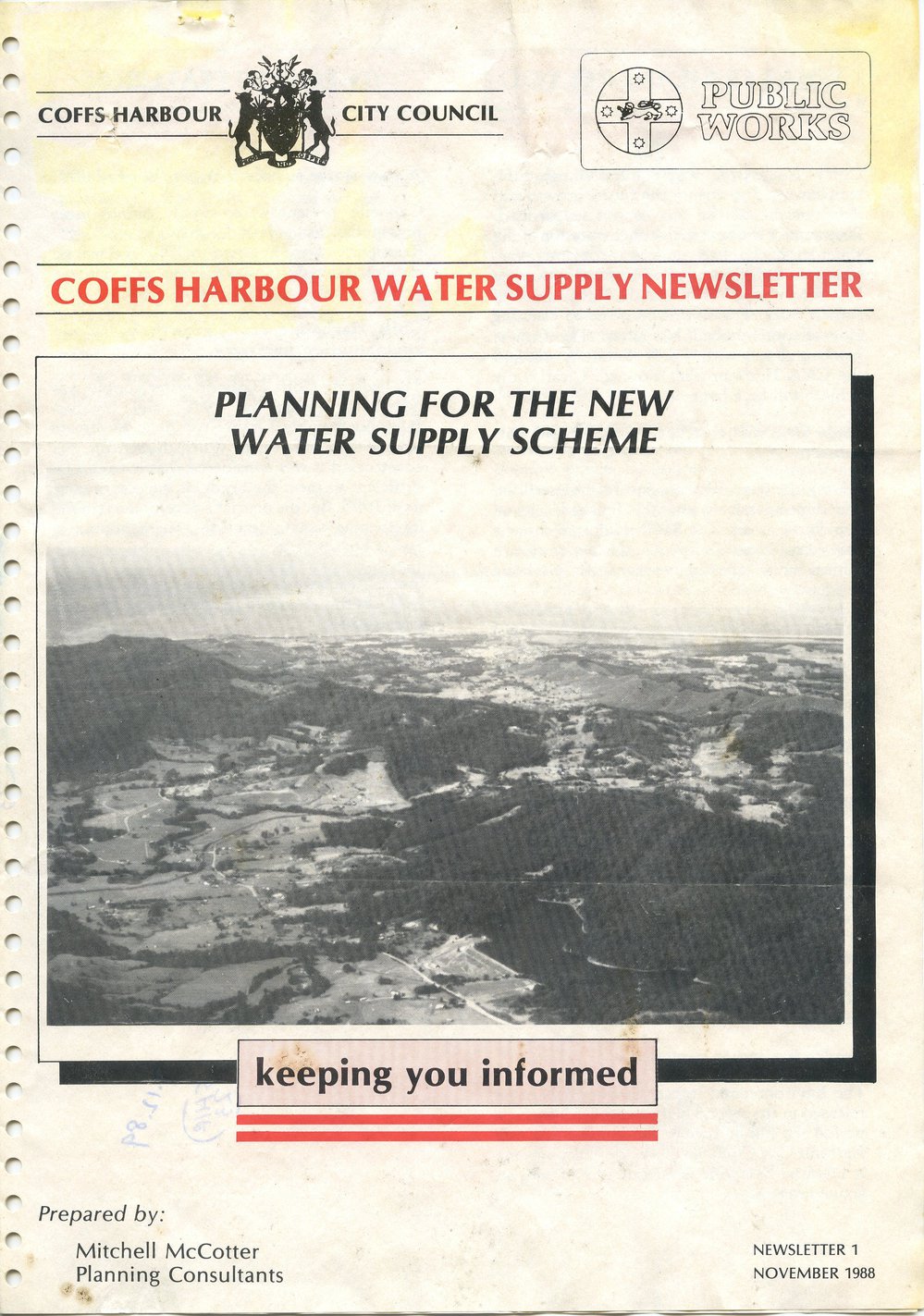 Coffs Harbour Water Supply newsletters, November 1988 - March 1989