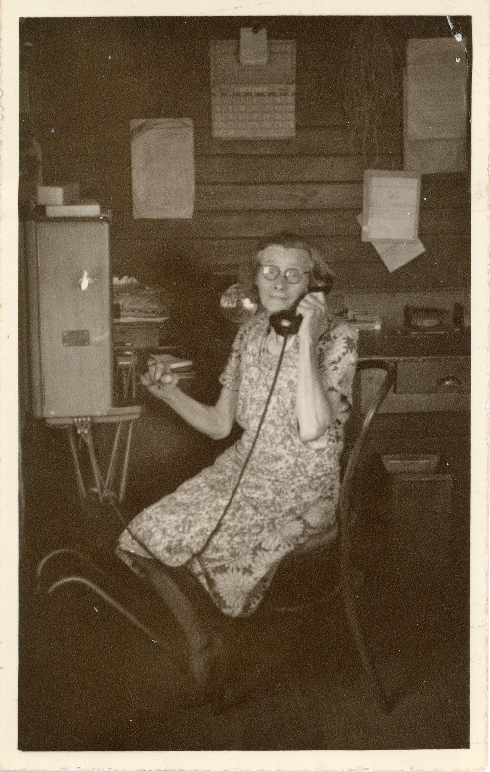 Karangi postmistress Lizzie Buchanan, January 1950