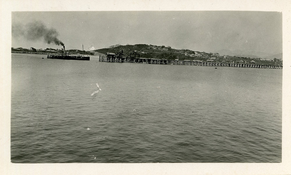 View to the Jetty village from Muttonbird Island, c.1930