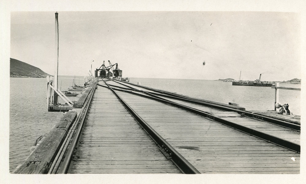 Tram tracks on the jetty, c. 1930