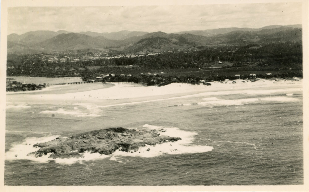 View of the hinterland and Park Beach bridge over Coffs Creek