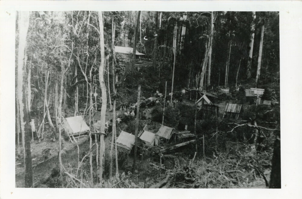 Tents for single men at the Beacon Mine