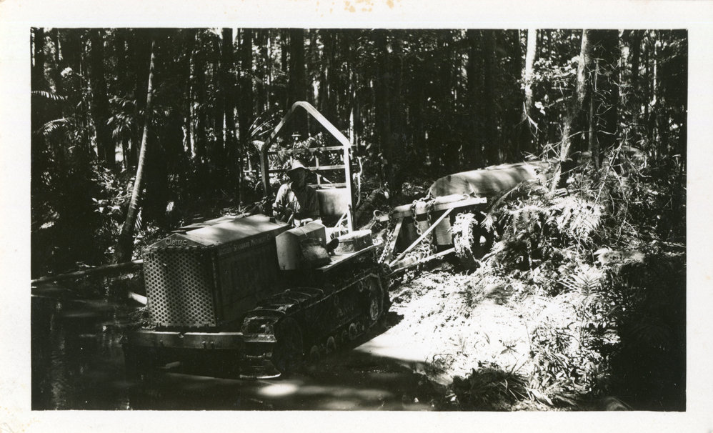 Log towing with a Caterpillar, c.1933