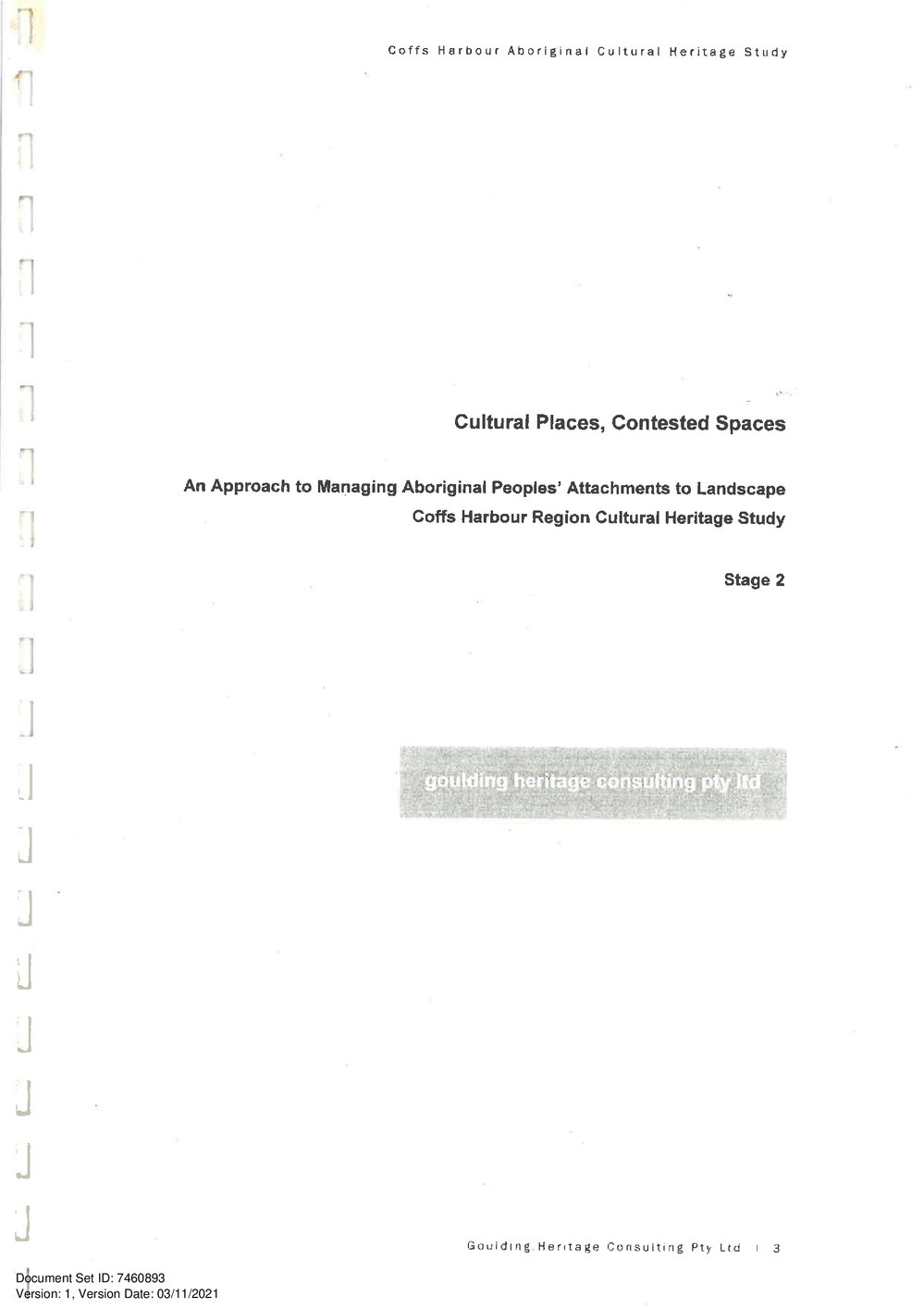 Cultural places, contested spaces - Stage 2