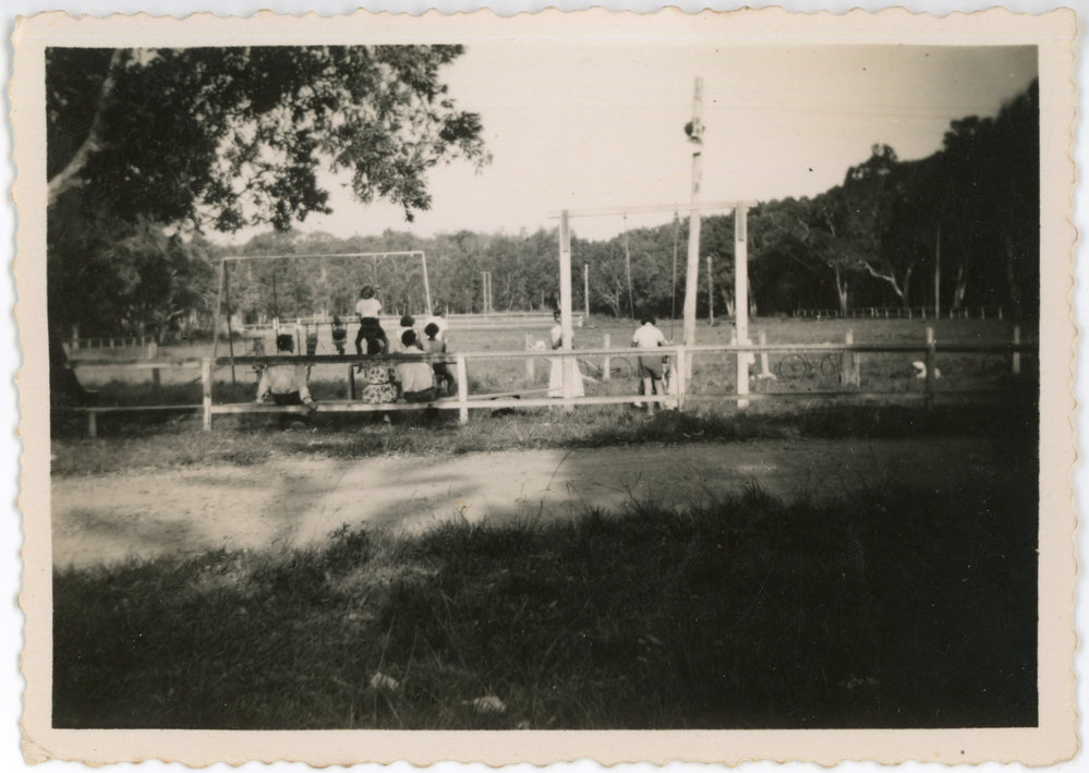 Families in a playground