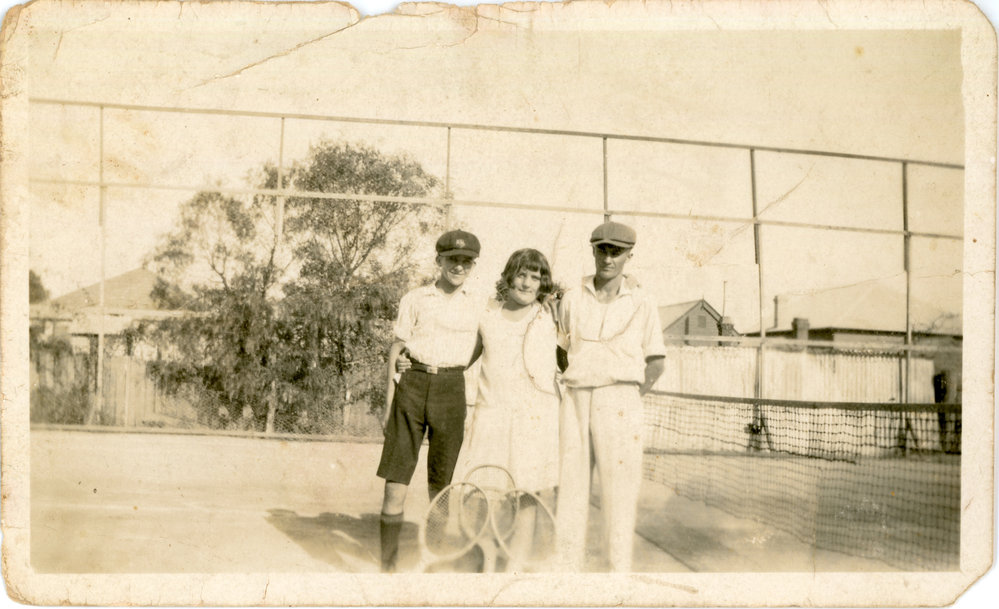 On the tennis court
