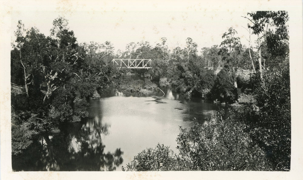 Railway bridge over the Orara River, 1930