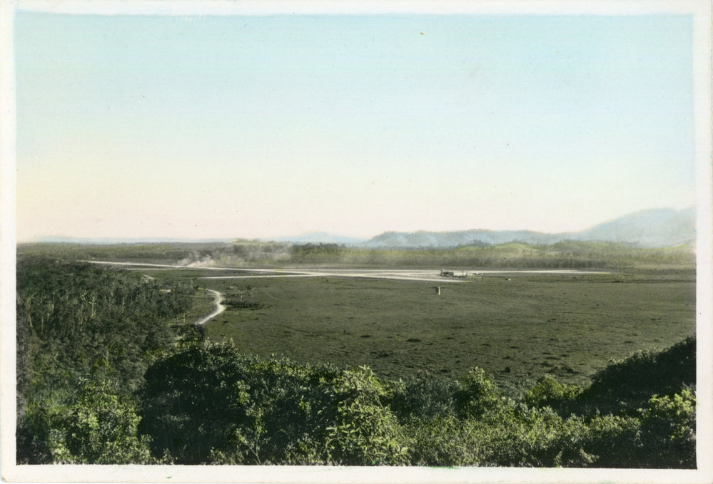 Impending fire at Coffs Harbour Aerodrome, July 1946 