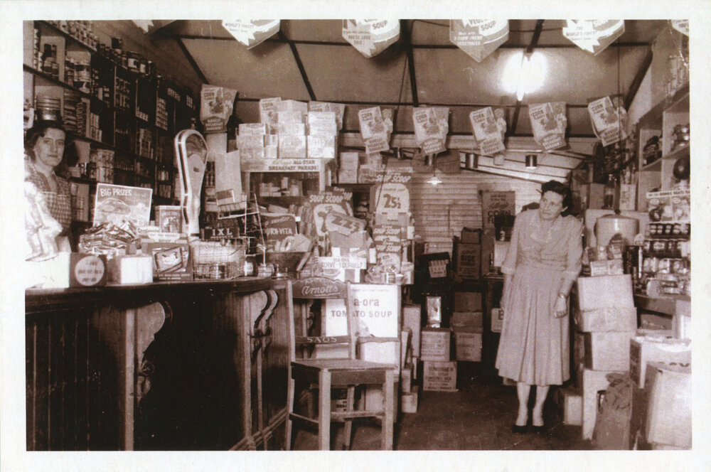 Bray General Store postcard, 1954