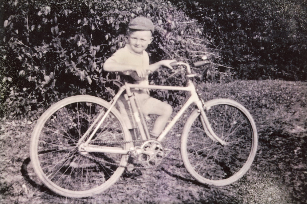 Tom Donnelly with his bicycle