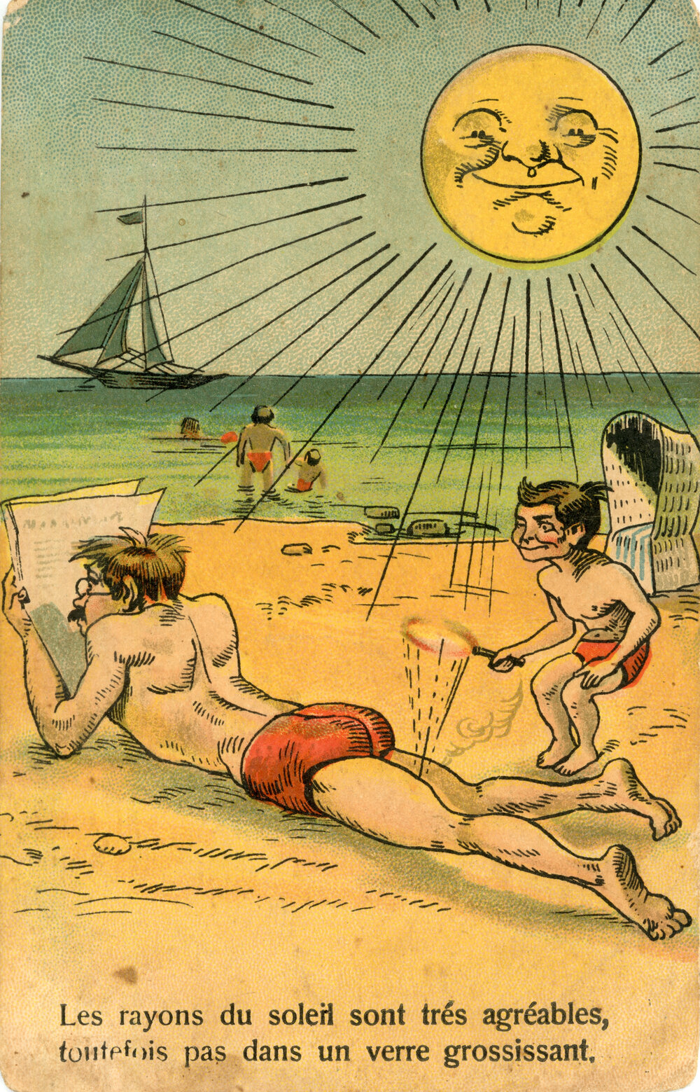 Cartoon scene, c.1905