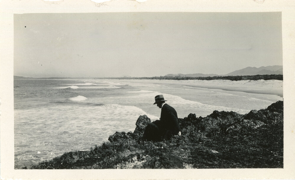 A solitary figure on Boambee Beach