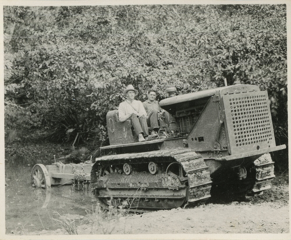 A Caterpillar diesel fifty logging tractor, 1936