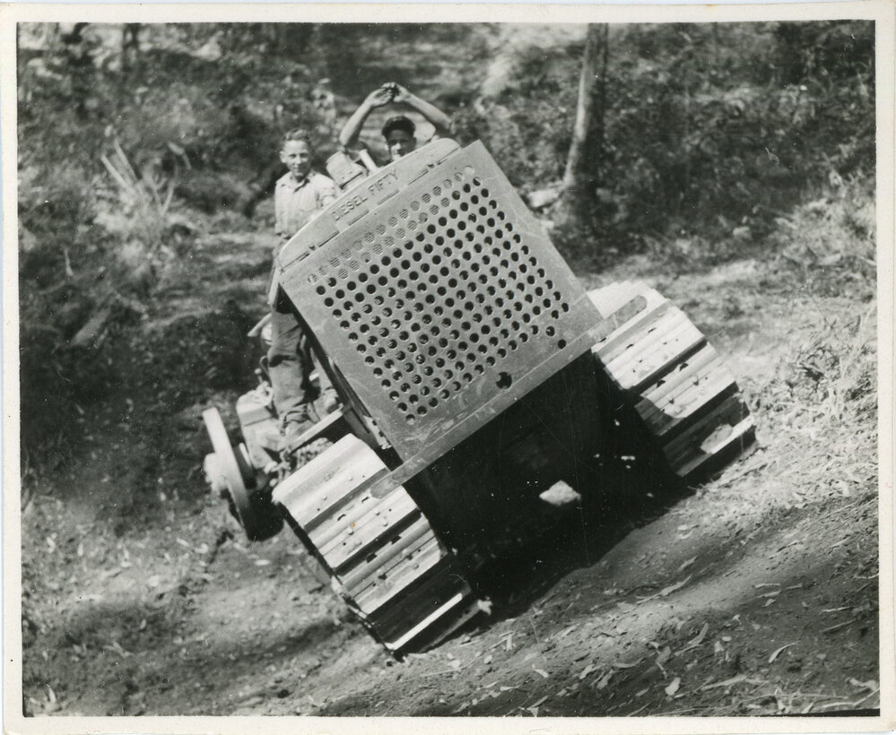  A Caterpillar diesel fifty logging tractor, 1936