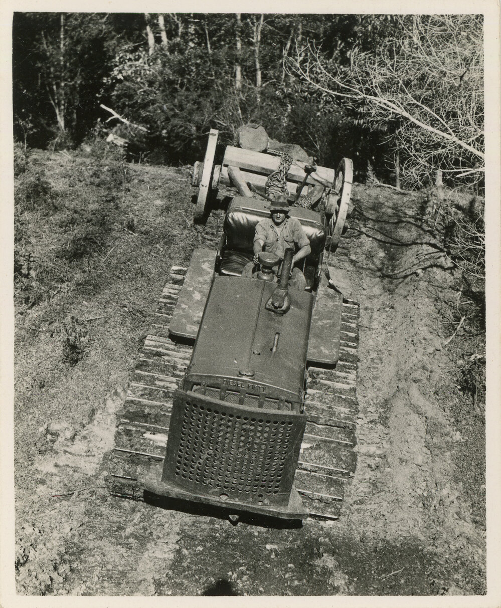  A Caterpillar diesel fifty logging tractor, 1936