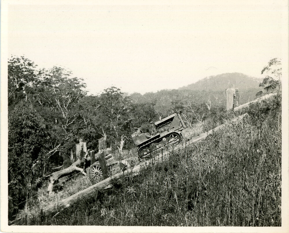 A Caterpillar diesel fifty logging tractor, 1936