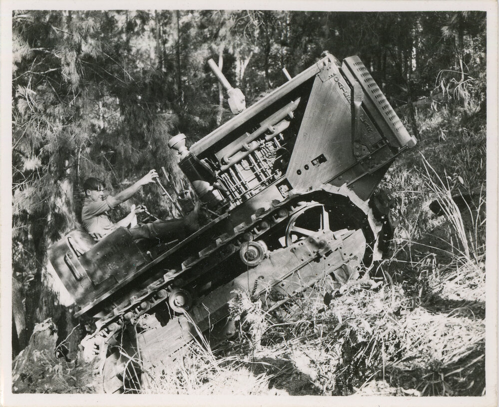 Caterpillar diesel fifty logging tractor, 1936
