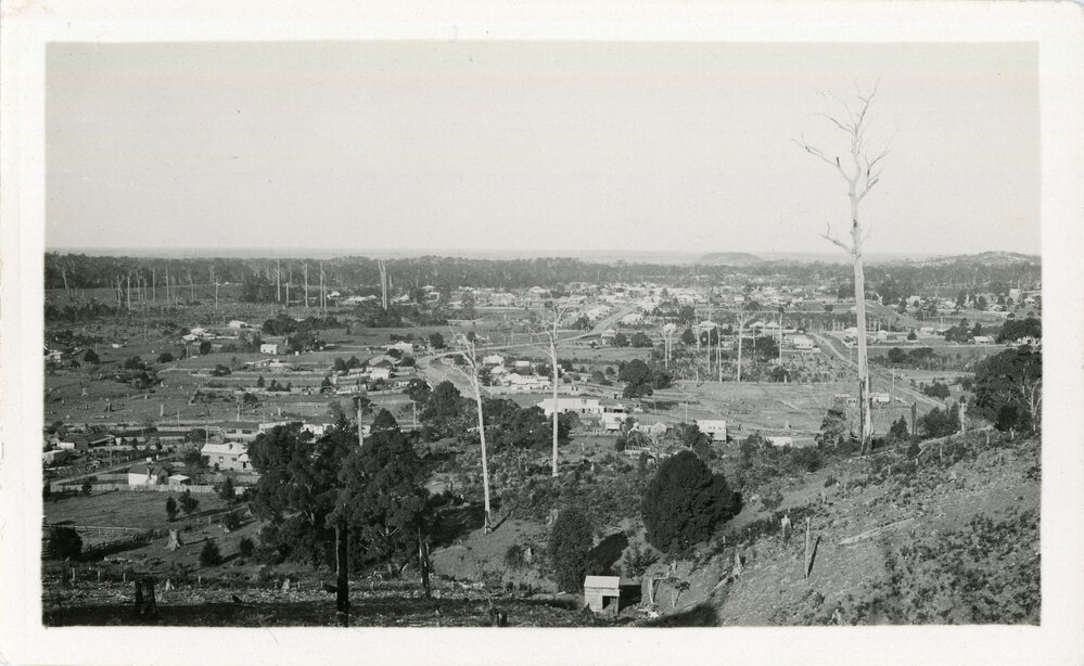 View of the township from Roberts Hill, c. 1933