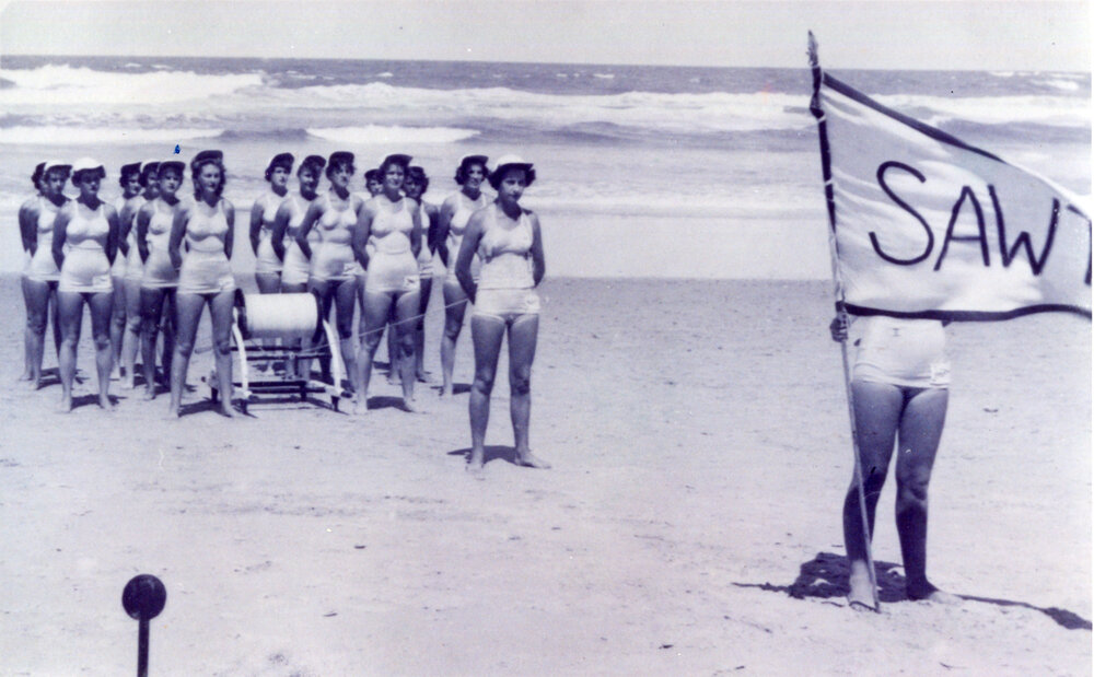 Women's lifesaving-team at a carnival