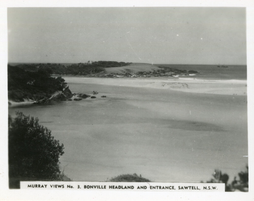 Bonville Headland and ocean entrance, 1930s