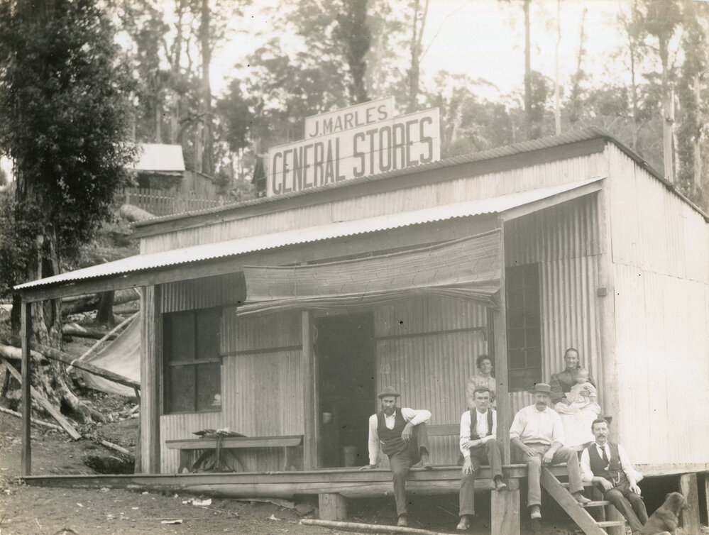 J. Marles' general stores at the Bucca Creek gold field, 1898