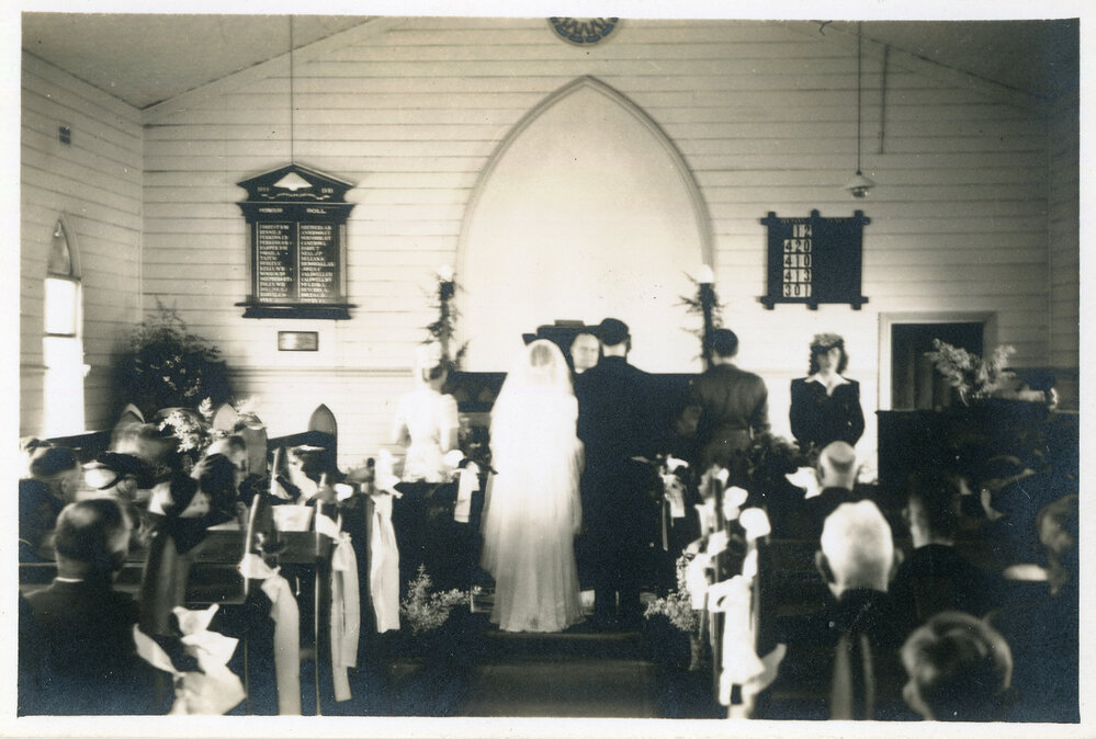 Bridal party at the Church, 29 June 1946