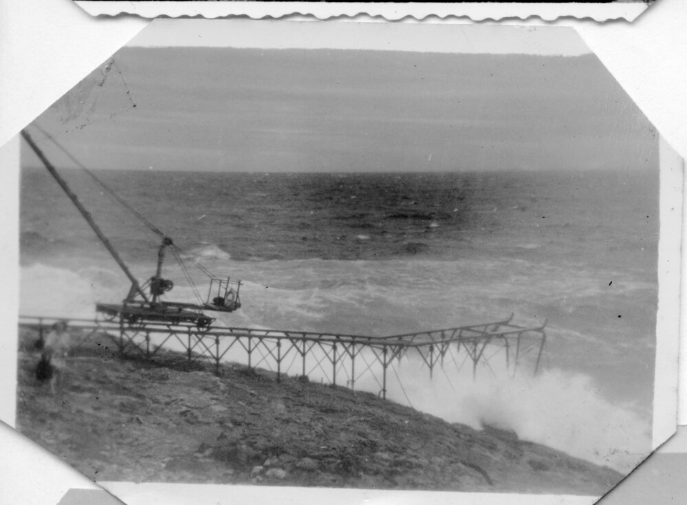 South Solitary Island jetty during a storm