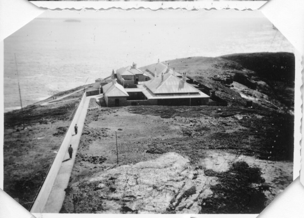 Walled walkway on South Solitary Island, 1951