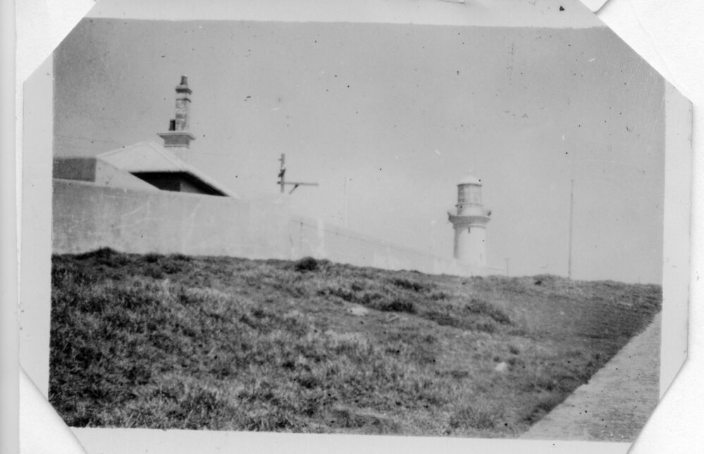 Protective walls on South Solitary Island, 1951