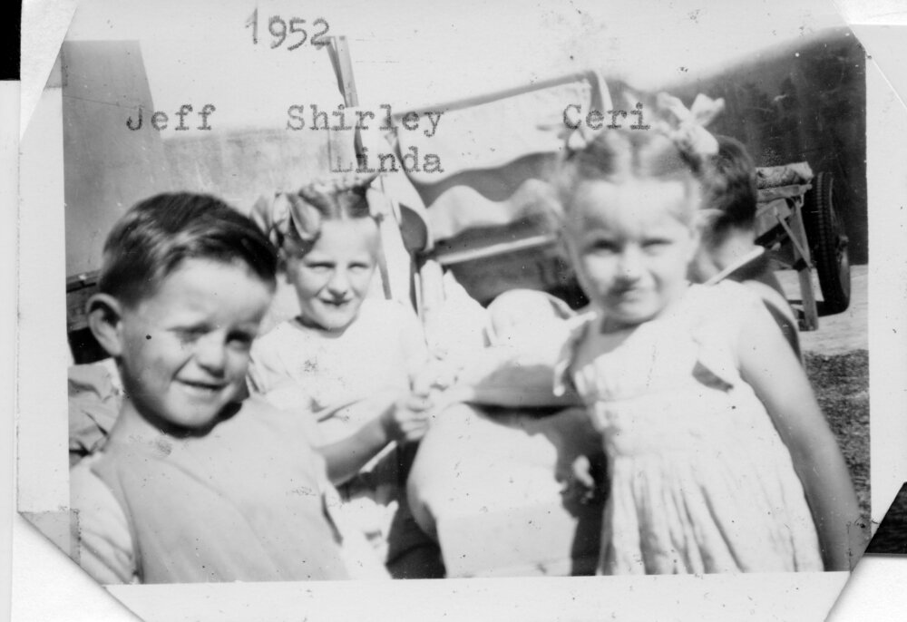 Children of lightkeeper Kevern Hobman on South Solitary Island, 1952