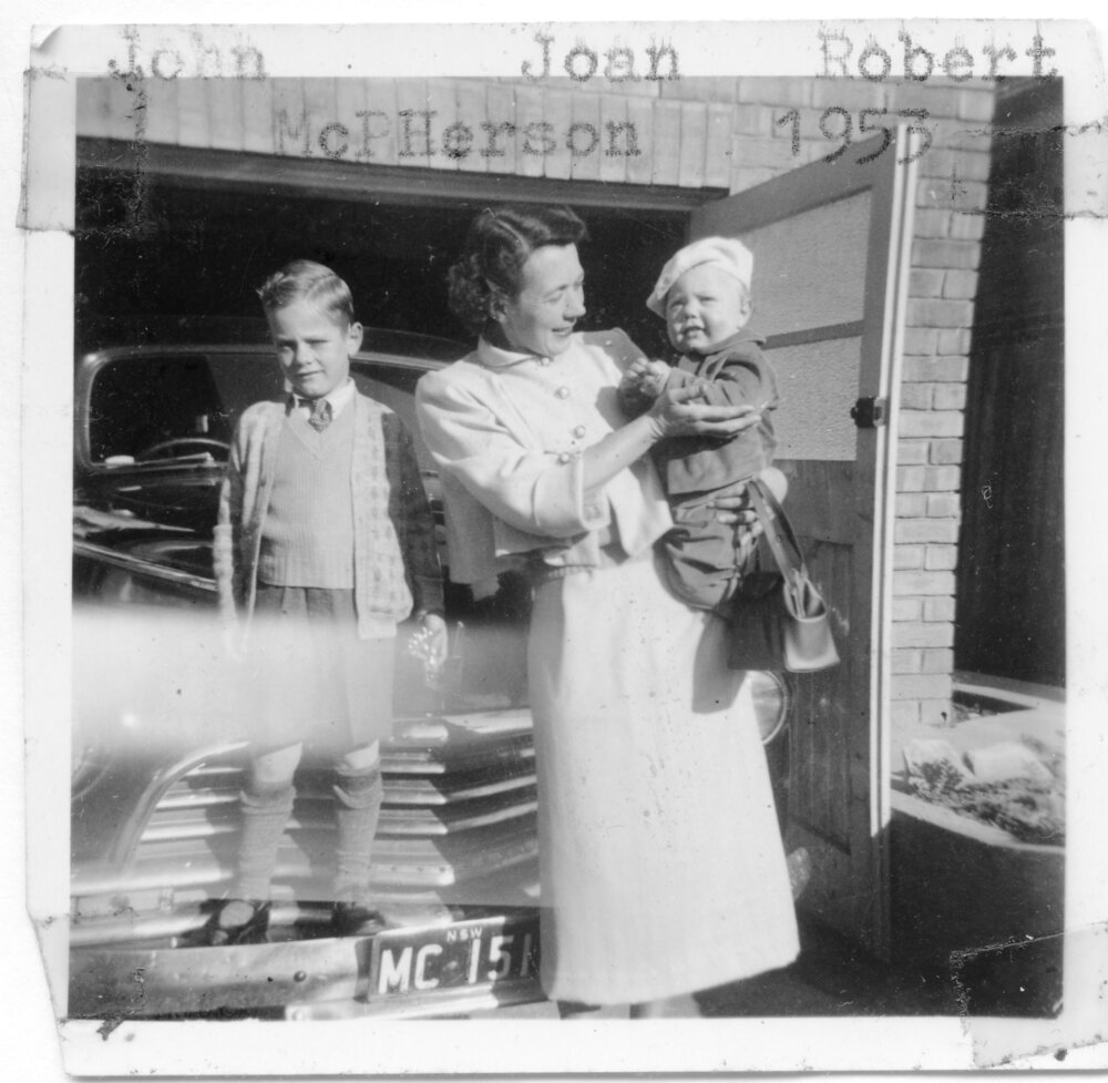 John with Joan and Robert McPherson, 1953